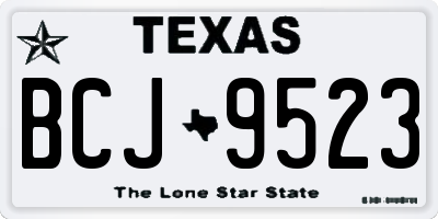 TX license plate BCJ9523