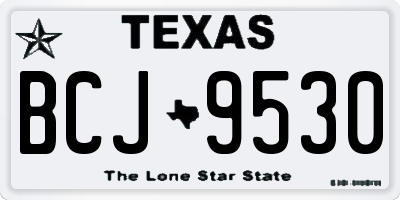 TX license plate BCJ9530