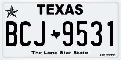 TX license plate BCJ9531