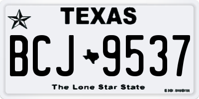 TX license plate BCJ9537