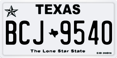 TX license plate BCJ9540