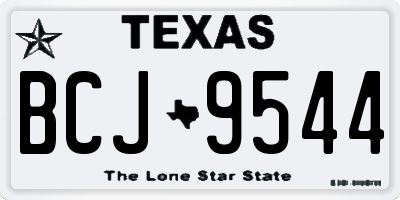 TX license plate BCJ9544