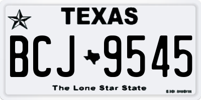 TX license plate BCJ9545