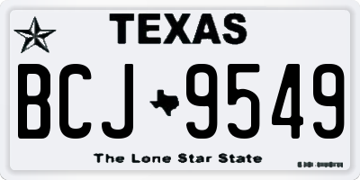 TX license plate BCJ9549