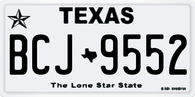 TX license plate BCJ9552