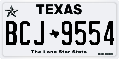 TX license plate BCJ9554