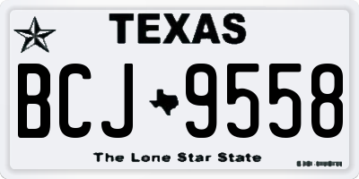 TX license plate BCJ9558