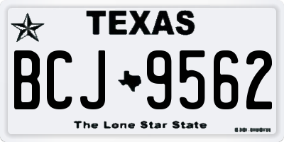 TX license plate BCJ9562