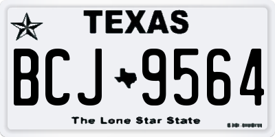 TX license plate BCJ9564