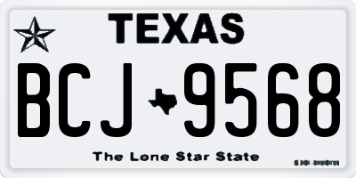 TX license plate BCJ9568