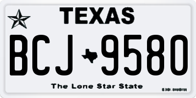 TX license plate BCJ9580