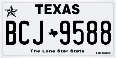 TX license plate BCJ9588
