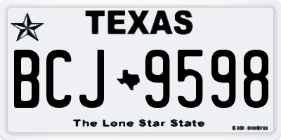 TX license plate BCJ9598