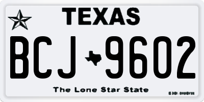 TX license plate BCJ9602