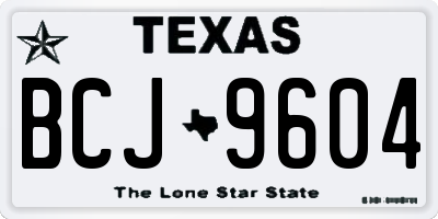 TX license plate BCJ9604