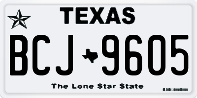 TX license plate BCJ9605