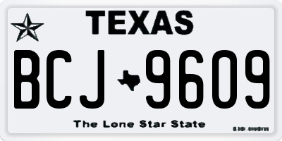 TX license plate BCJ9609