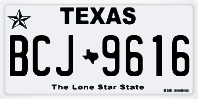 TX license plate BCJ9616