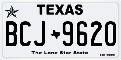 TX license plate BCJ9620