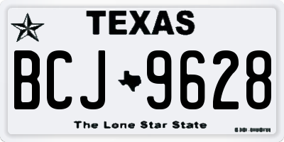 TX license plate BCJ9628
