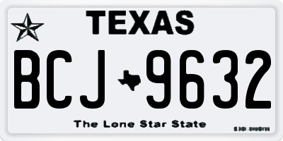 TX license plate BCJ9632