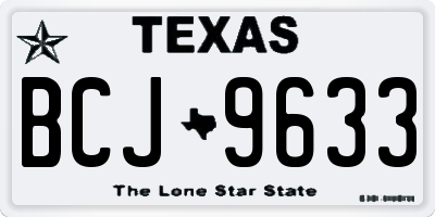 TX license plate BCJ9633