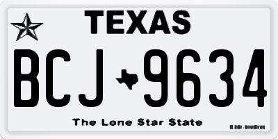 TX license plate BCJ9634