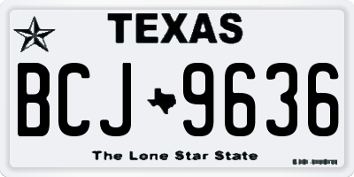 TX license plate BCJ9636