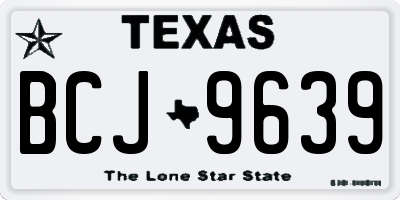 TX license plate BCJ9639