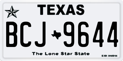 TX license plate BCJ9644