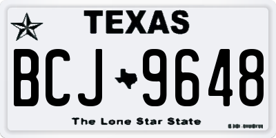 TX license plate BCJ9648