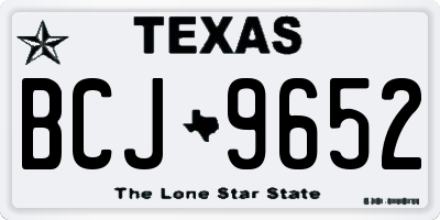 TX license plate BCJ9652