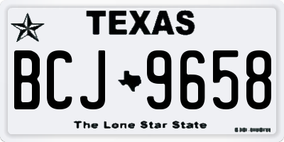 TX license plate BCJ9658