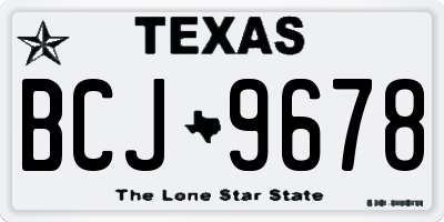 TX license plate BCJ9678