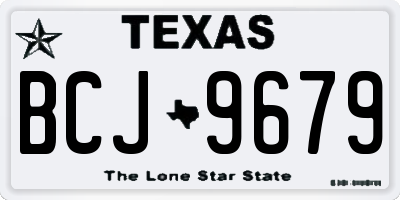 TX license plate BCJ9679