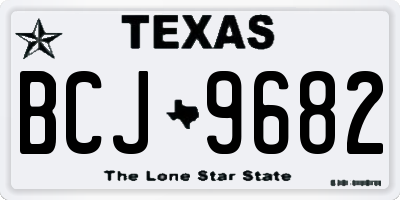 TX license plate BCJ9682