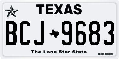 TX license plate BCJ9683