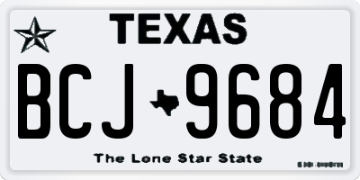 TX license plate BCJ9684