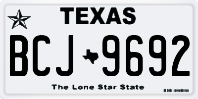 TX license plate BCJ9692