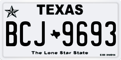 TX license plate BCJ9693