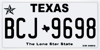 TX license plate BCJ9698