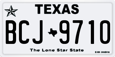 TX license plate BCJ9710