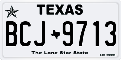 TX license plate BCJ9713