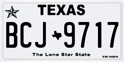 TX license plate BCJ9717
