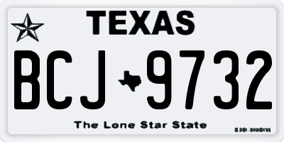 TX license plate BCJ9732