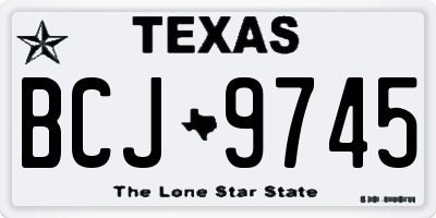 TX license plate BCJ9745
