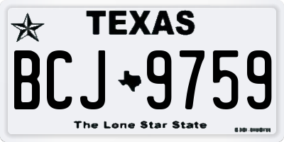 TX license plate BCJ9759