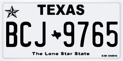 TX license plate BCJ9765