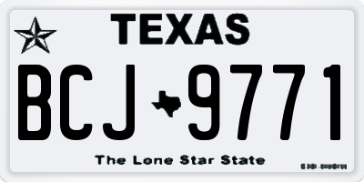 TX license plate BCJ9771