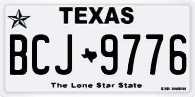TX license plate BCJ9776